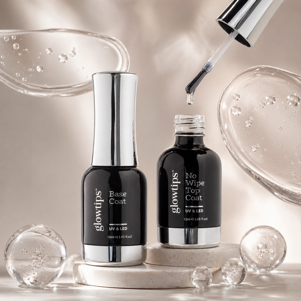 Glowtips Base Coat & No Wipe Top Coat Gel Polish 12ml