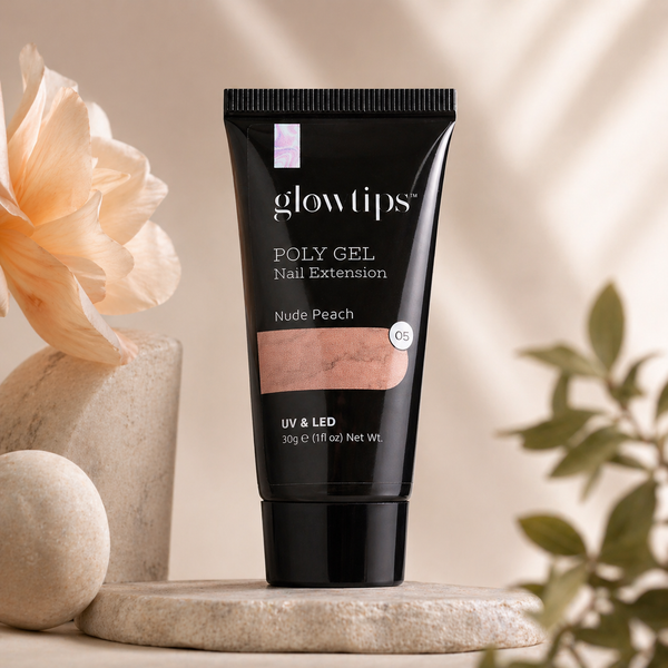 Glowtips Nude Peach Poly Nail Gel 30g
