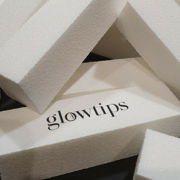 Glowtips White Nail Buffer Sanding Block 120 Grit
