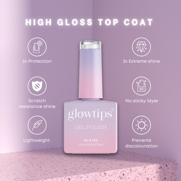 Glowtips High Gloss Top Coat 12ml
